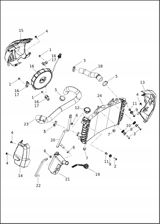 HARLEY DAIDSON SPORTSTER RH1250 CHŁODNICA OEM