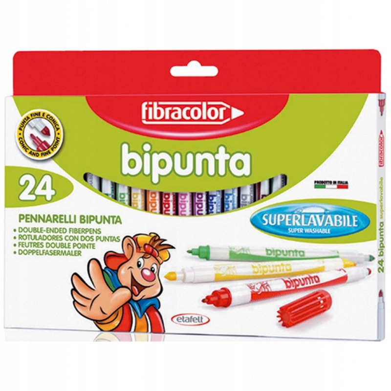 Dwustronne Mazaki dla Dzieci ZESTAW 24 Kolory HIT!