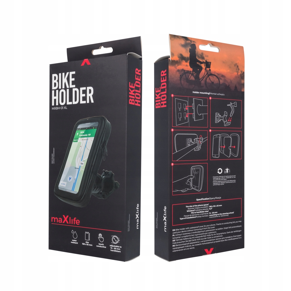 Uchwyt rowerowy na telefon do 6,5'' Maxlife XL