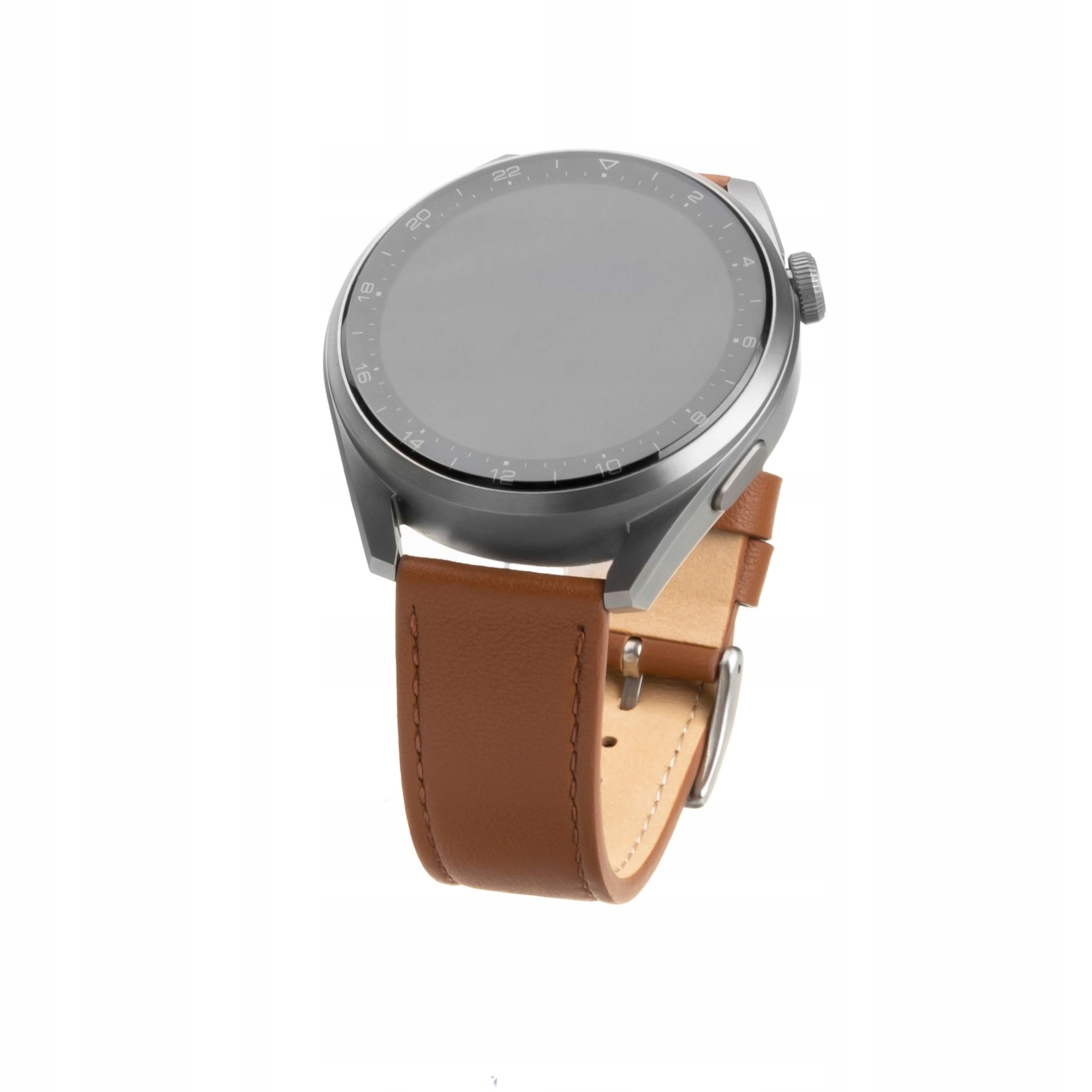 Pasek Fixed Leather Strap do Smartwatch (22mm) wide brown