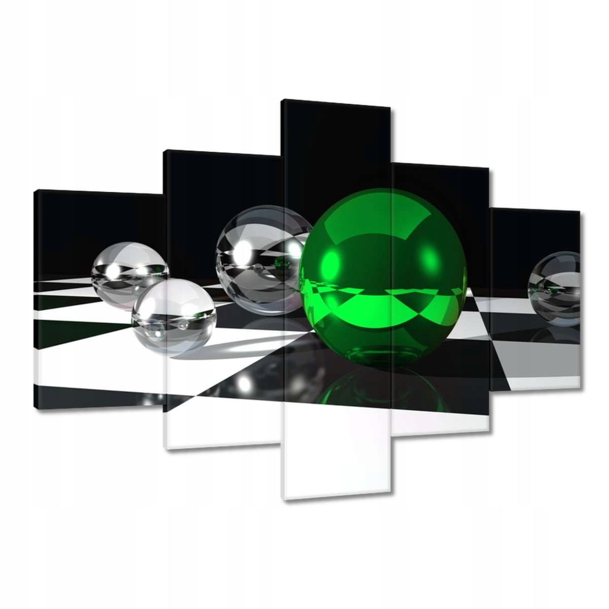 Obrazy 100x70 Zelená koule Šachovnice