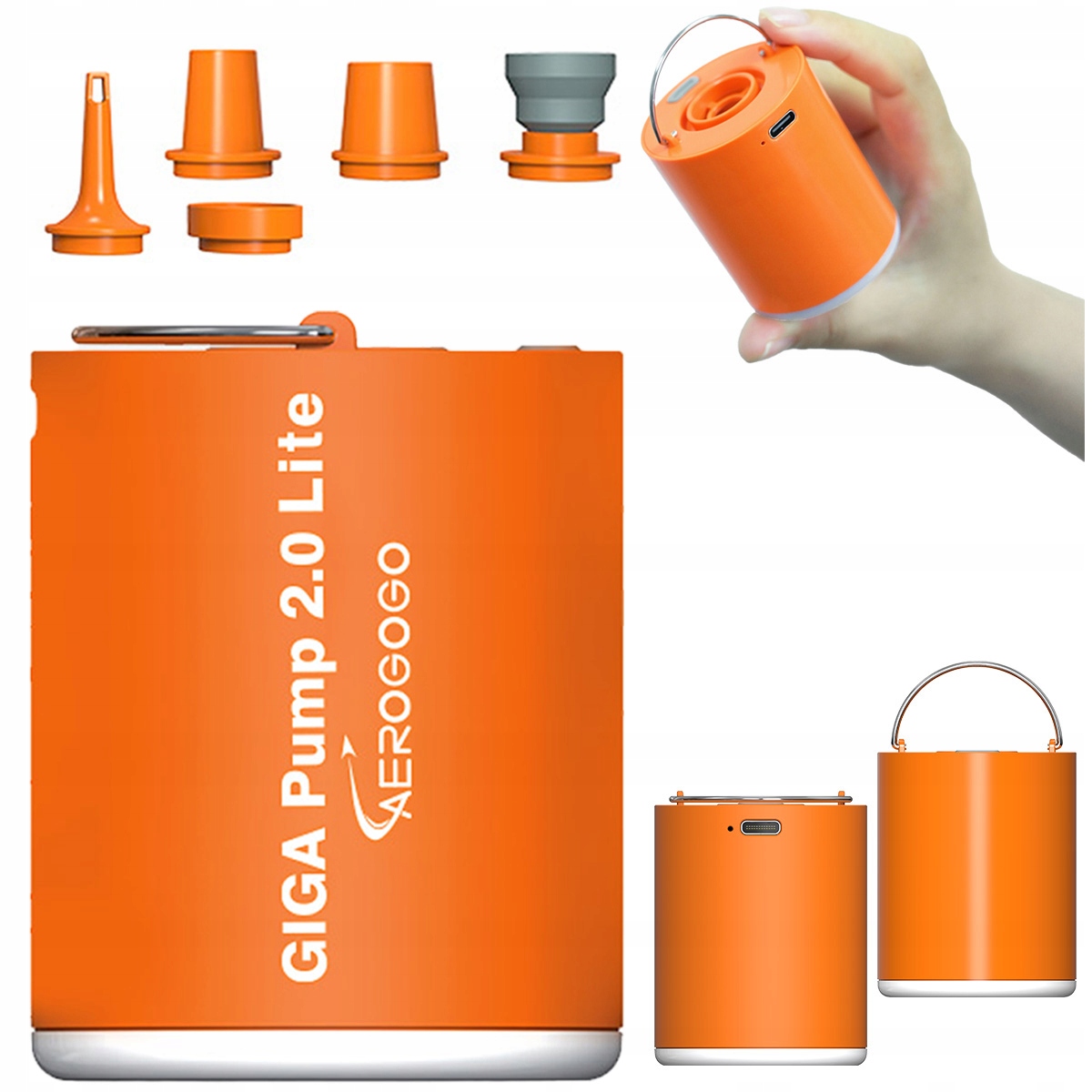 Pompka Turystyczna Do Materca 2W1 Usb-c Giga Pump 2.0 Lite Elektryczna