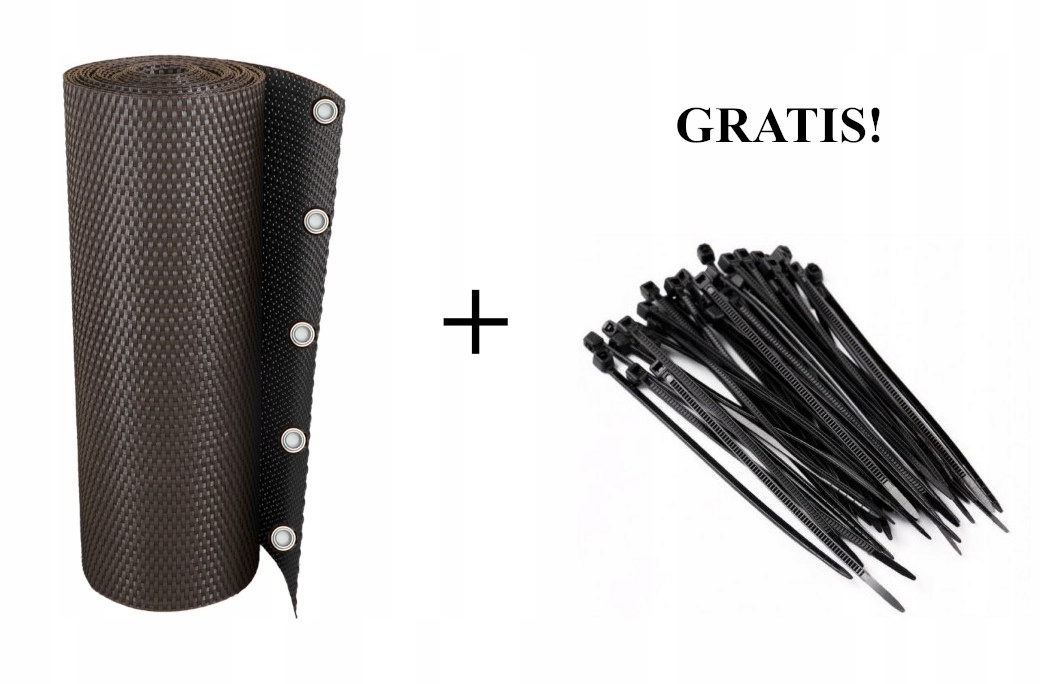 Mata na płot OCZKOWANA Technorattan 150 cm GRUBA Marka Rattanart