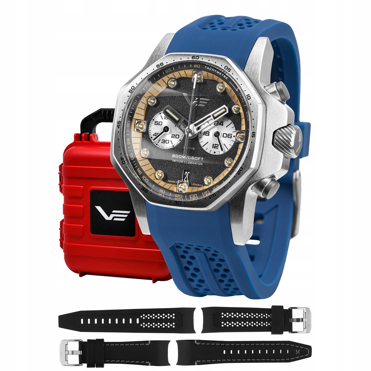 Pánské Hodinky Vostok Europe VK64-640A698SBL modrý pásek