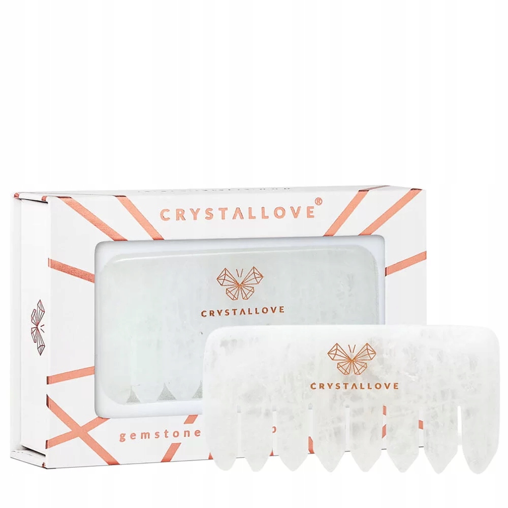 Crystallove Masážní hřeben na pokožku hlavy z horského křišťálu