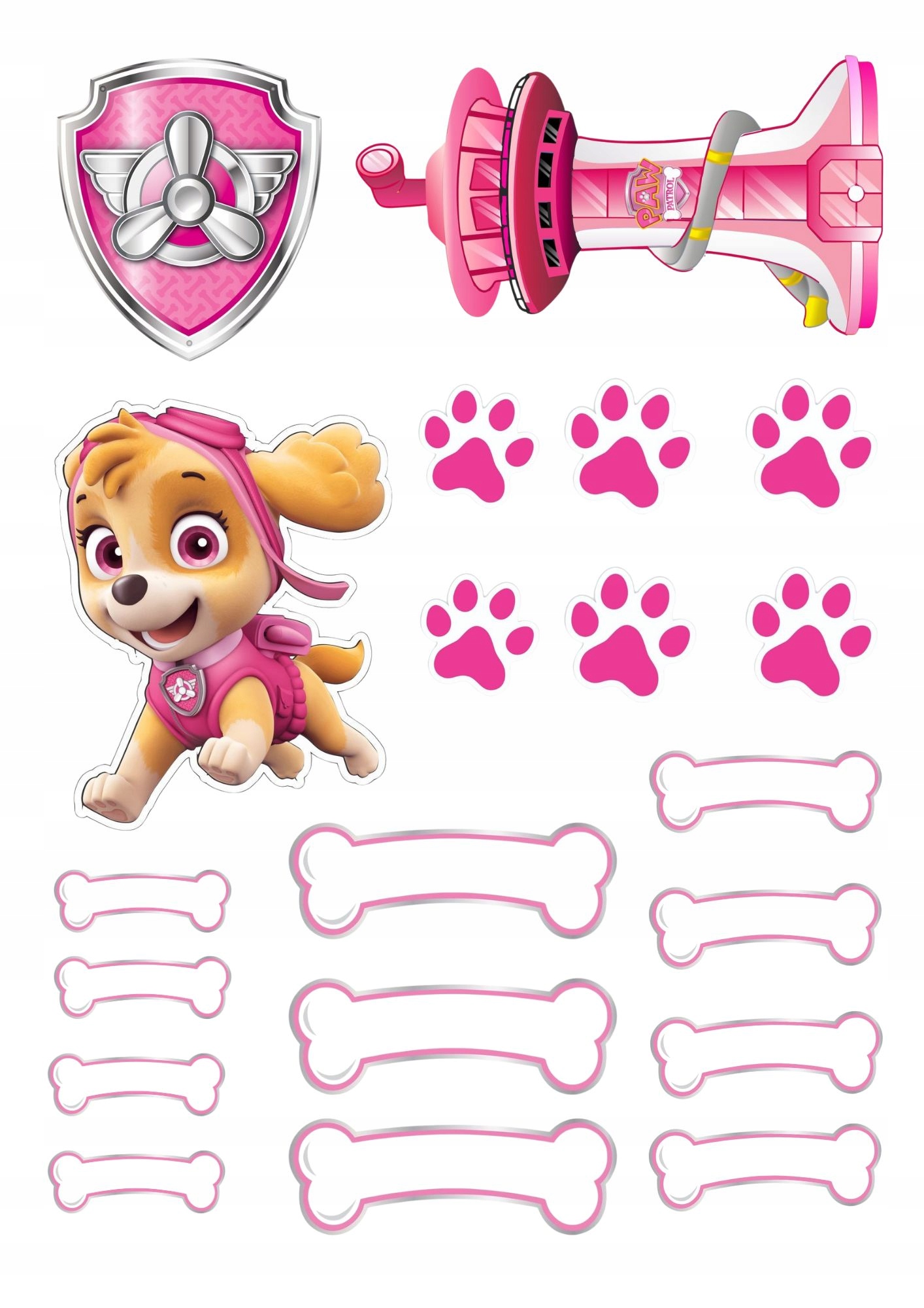 Wydruk na masie cukrowej Sky Psi Patrol