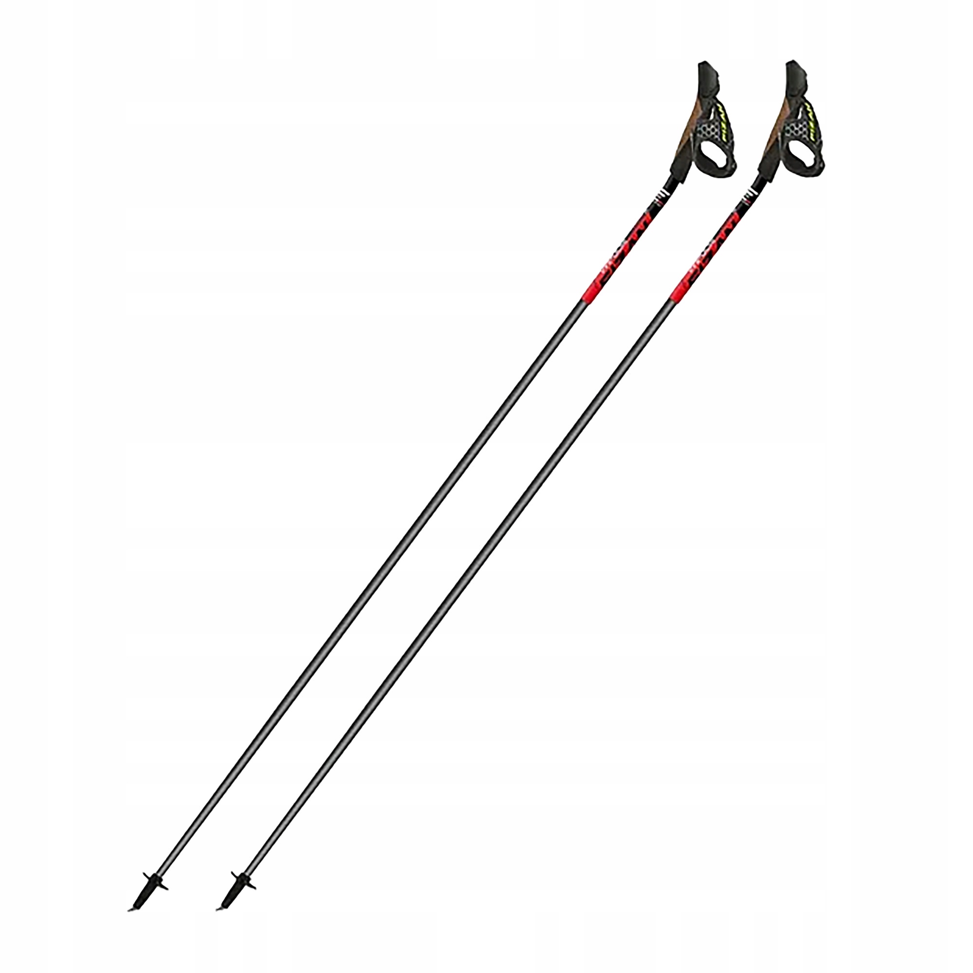Kije nordic walking Fizan Carbon 3K Impulse red/grey 130 cm