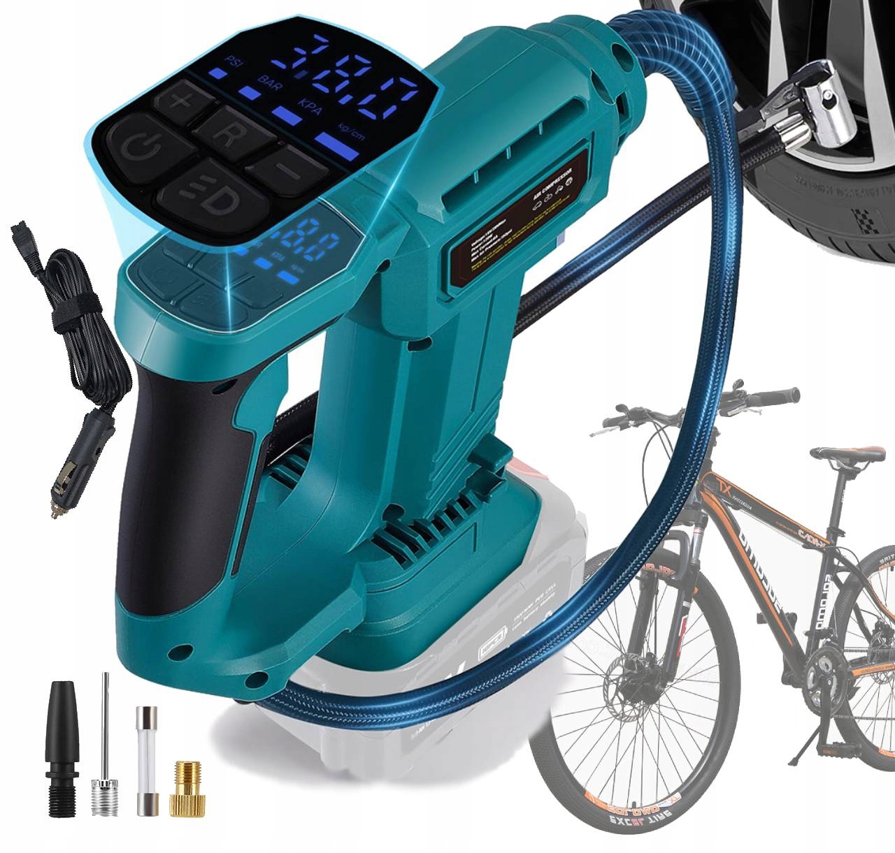 120W pro Lxt BL18 18V akumulátorová pumpa/kompresor vzduchu pro automobily