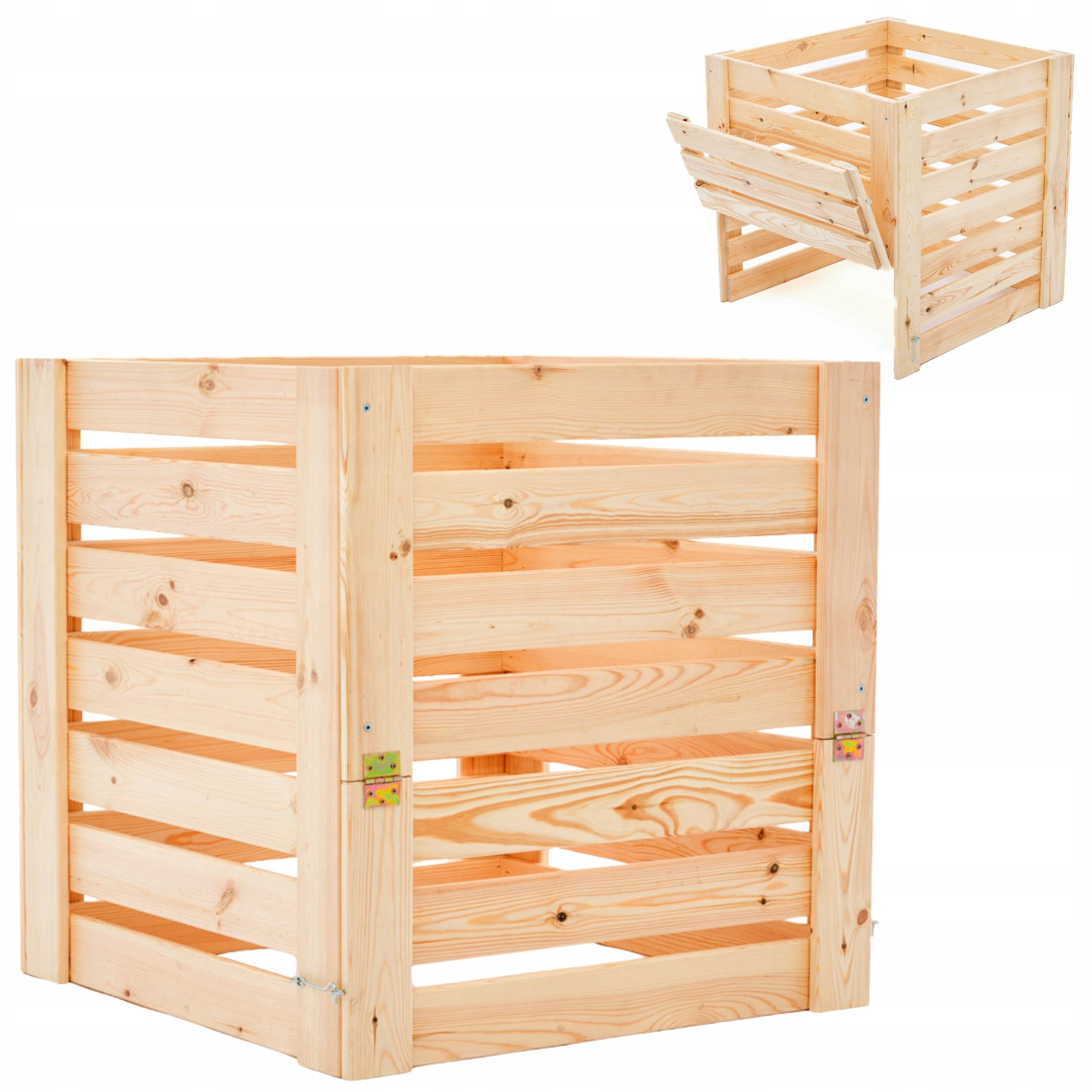 Zahradní dřevěný kompostér 80x80 cm, otevírací, s klapkou, 512 l