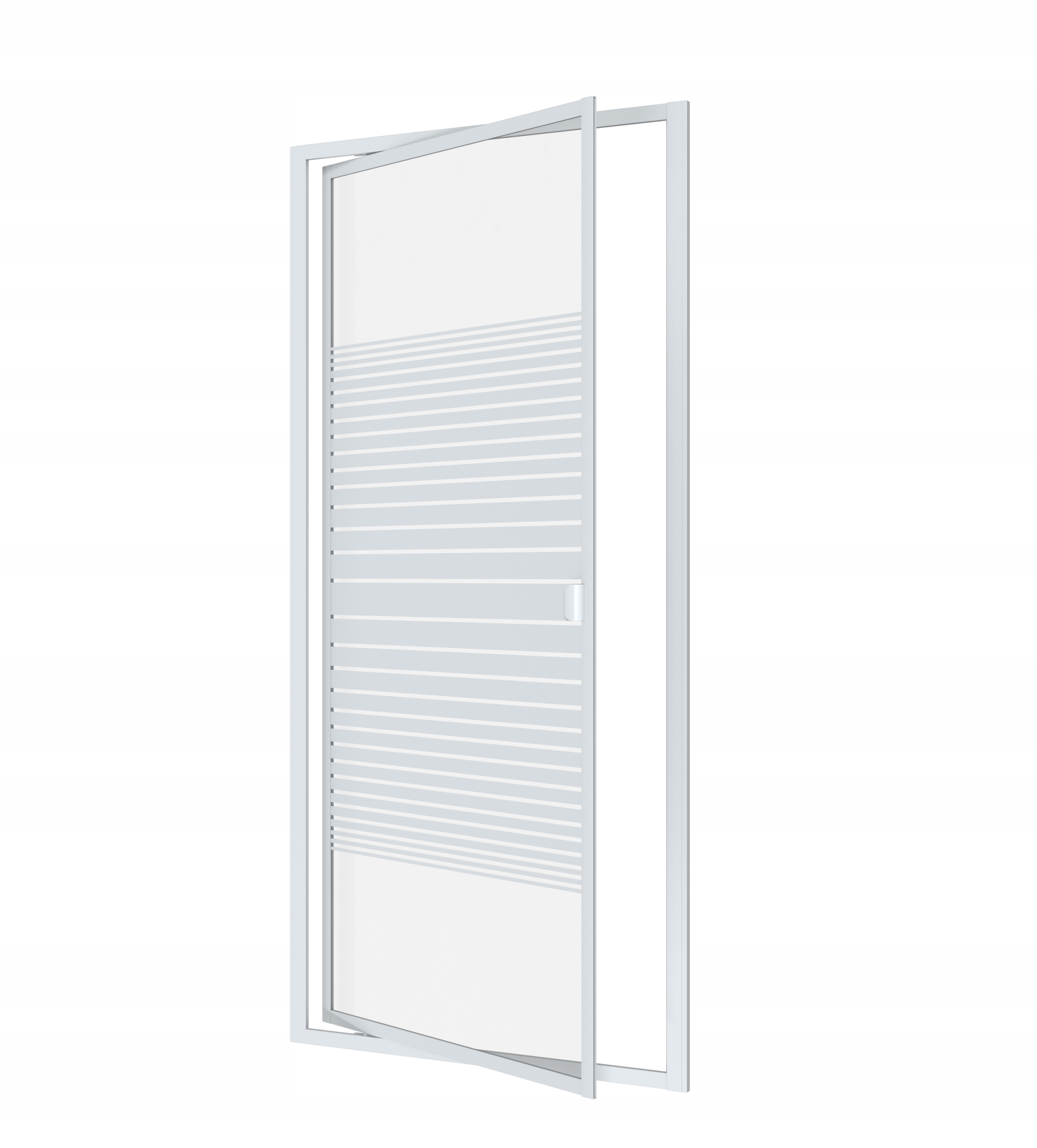 

Drzwi prysznicowe wnękowe Red Shark 80 Białe Pasy