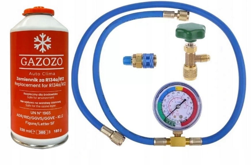 Sada Gazozo pro naplňování klimatizace automobilů na modelu R134a