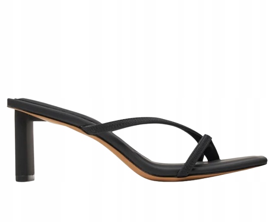 Aldo Černé Klasické Nazouváky Na Podpatku S Pruhy 40 T7A