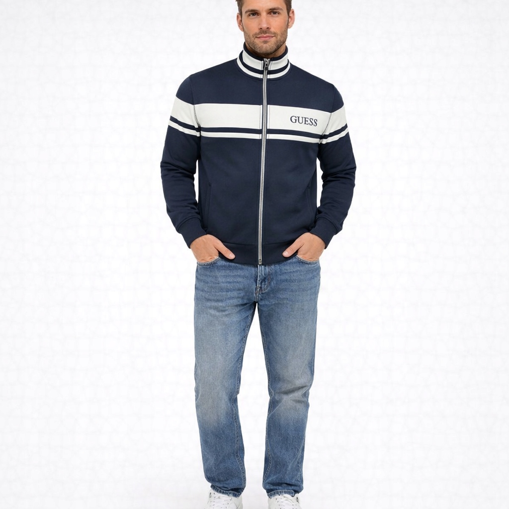 Pánská mikina Guess spiros full zip sweatshirt