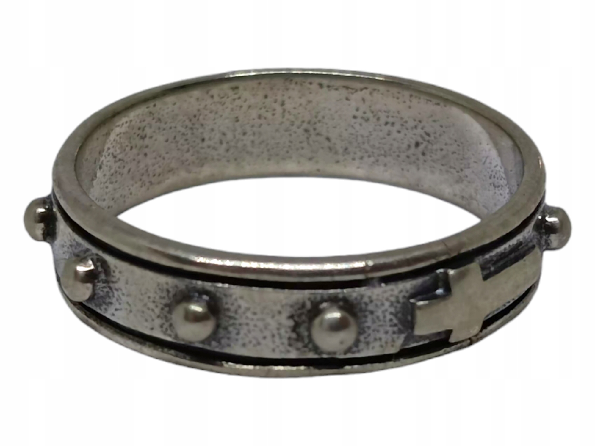 Srebrna obrączka różaniec pr.925 2,29g r.21