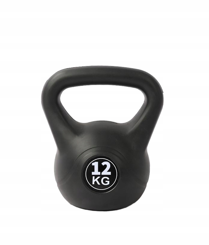 12 kg černý kettlebell