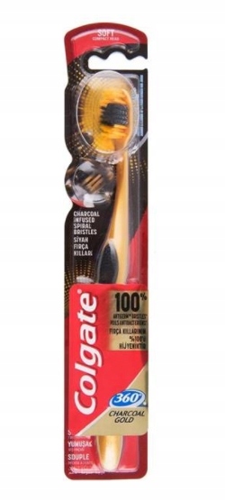 

Colgate, Charcoal Gold, Soft, Szczoteczka, 1 szt