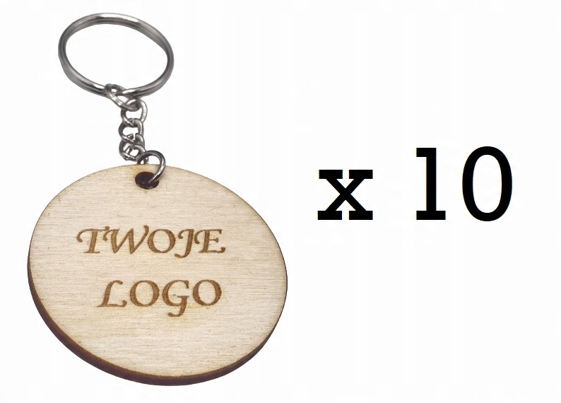 

Breloki drewniane okrągłe Dla Ciebie Firmy z Logo