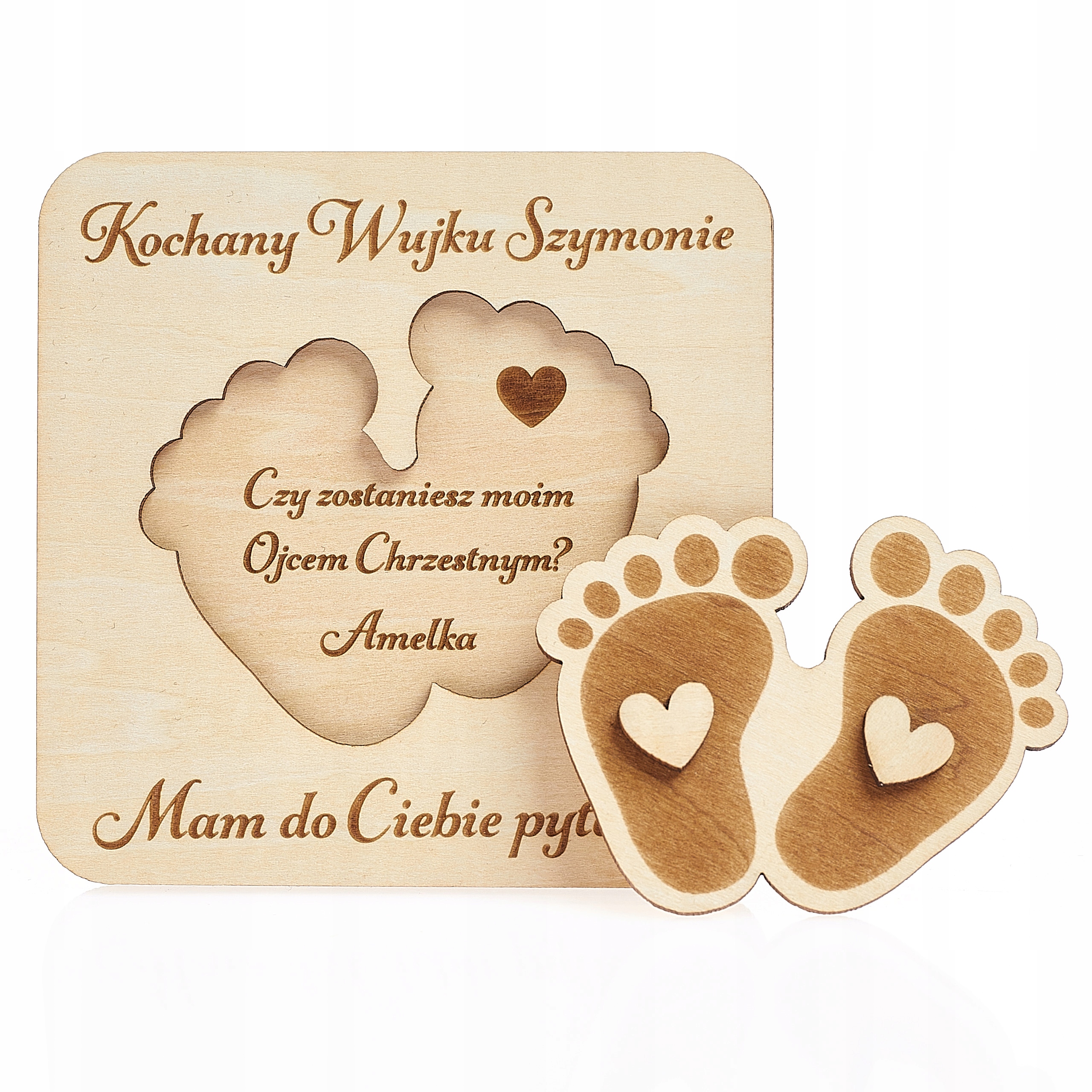 PYTANIE CIOCIU ZOSTANIESZ CHRZESTNĄ CHRZEST WUJKU Wysokość produktu 9.5 cm