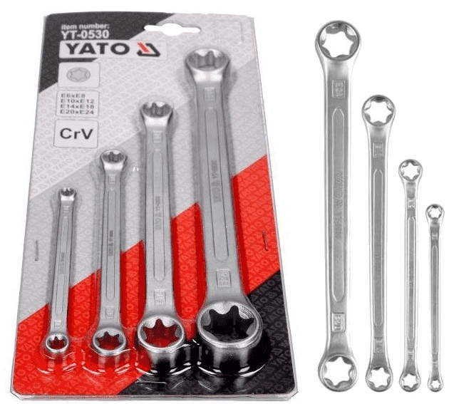 

Yato Komplet Kluczy Oczkowych E6-E24 Torx YT-0530