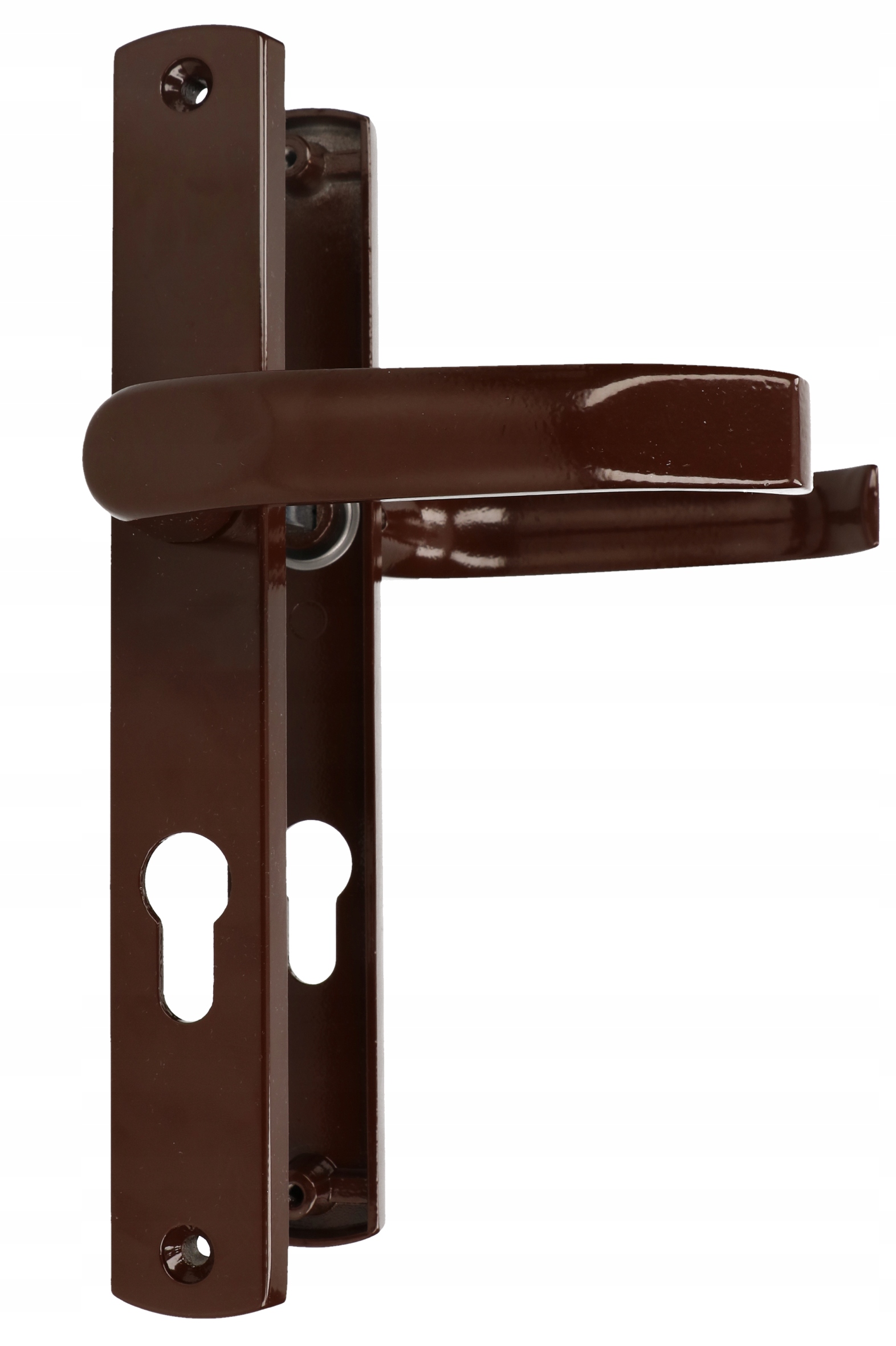 KLAMKA DRZWIOWA BRĄZOWA DŁUGI SZYLD DRZWI 92 WKŁAD