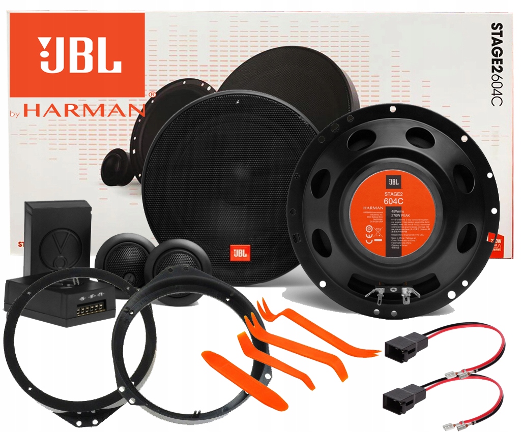 JBL STAGE2 604C GŁOŚNIKI OPEL VECTRA B C PRZÓD TYŁ JBL STAGE2 604C za