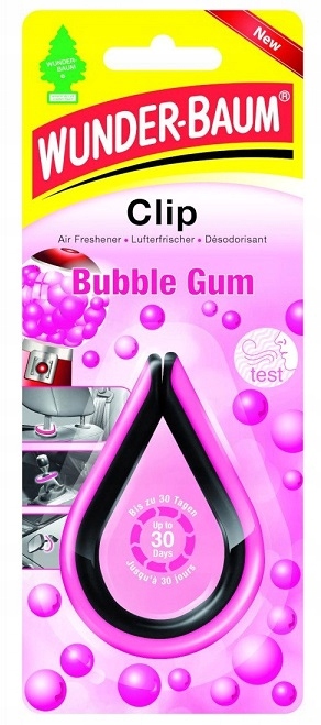 WUNDER BAUM CLIP ZAPACH DO AUTA GUMA BALONOWA Rodzaj zawieszki