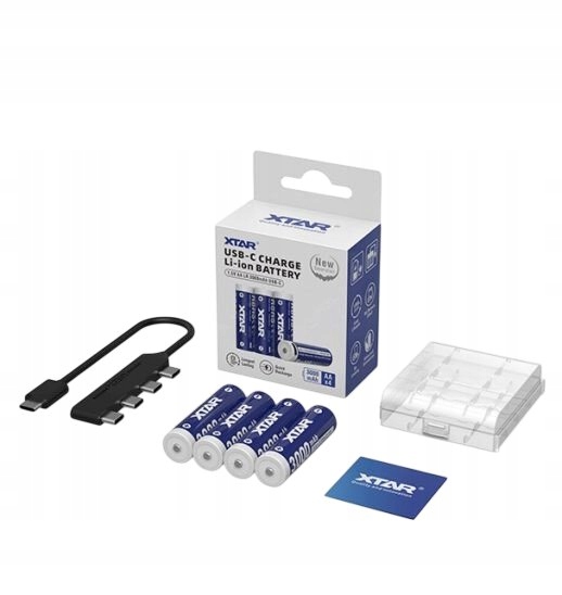 Akumulator Xtar R6 Aa 1,5V Li-ion 3000 mAh Z Zabezpieczeniem Z Usb-c 4 Szt.