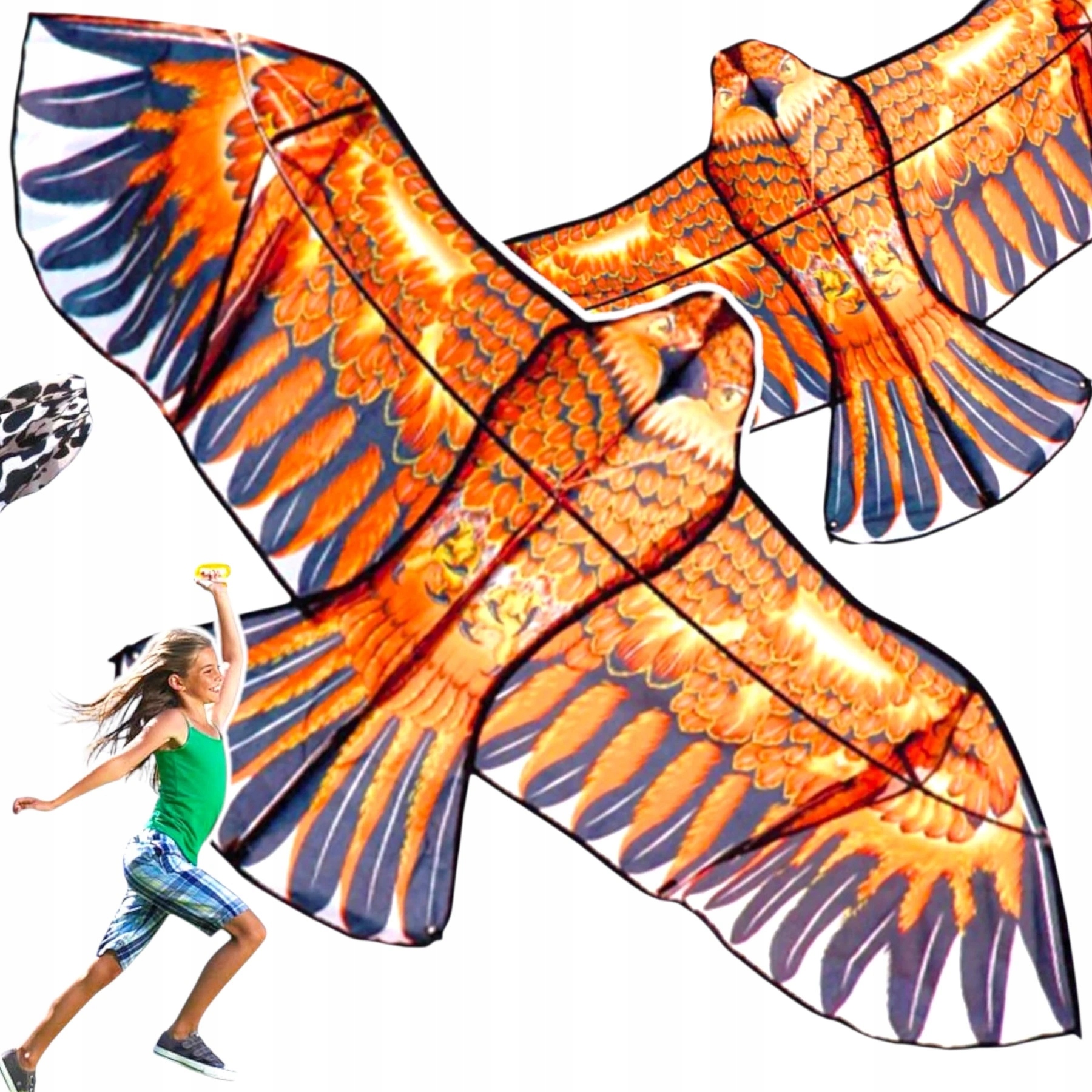 МЕГА ВОЗДУШНЫЙ ЗМЕЙ ОРЕЛ СИЛЬНЫЙ БОЛЬШОЙ ОГРОМНЫЙ ПТИЦА XXL 150 СМ ОТПУГИВАТЕЛЬ ПТИЦ