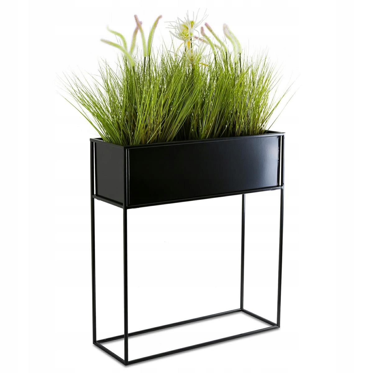 

Kwietnik stojący skrzynia czarny 70 cm loftowy