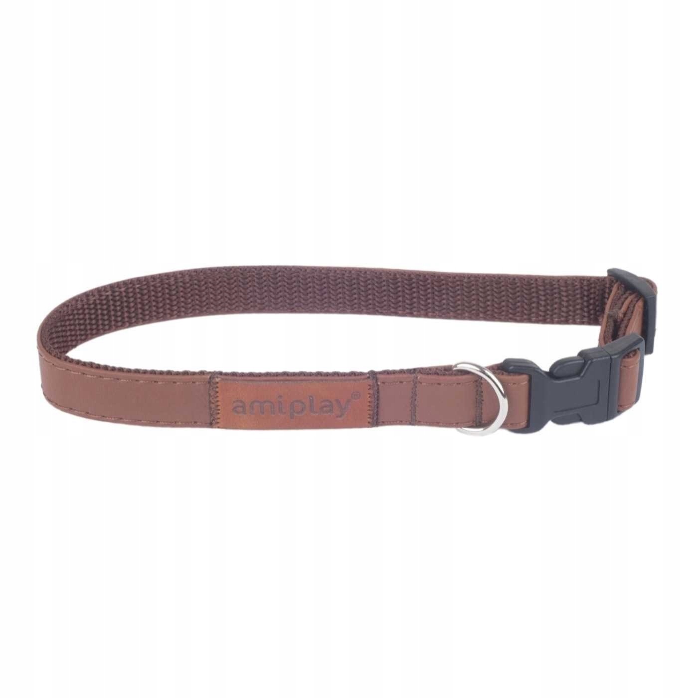 

AmiPlay Obroża Lincoln Skóra M 25-40cm/1,5cm brąz