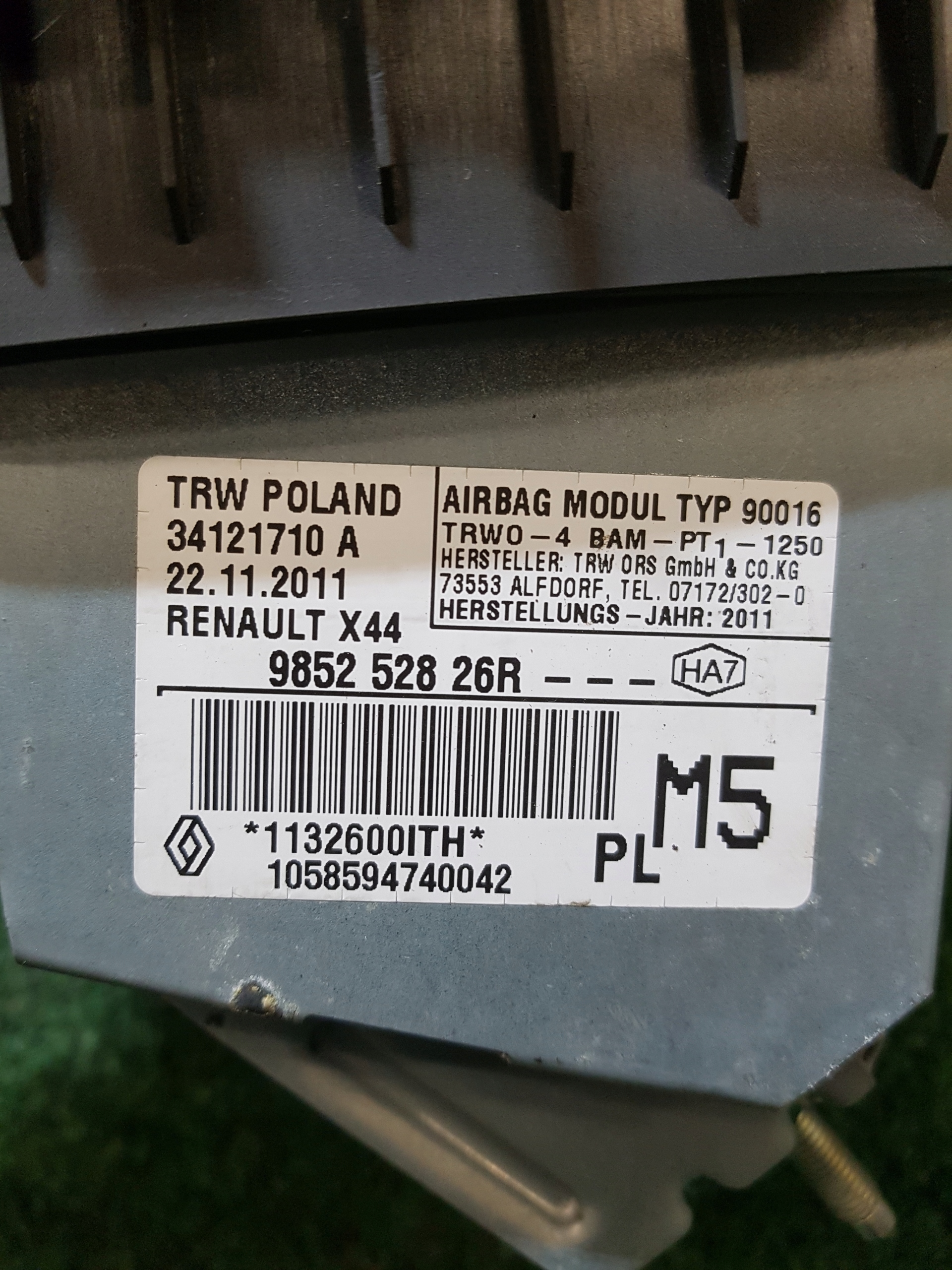 KOMPLET airbag airbag RENAULT TWINGO 2