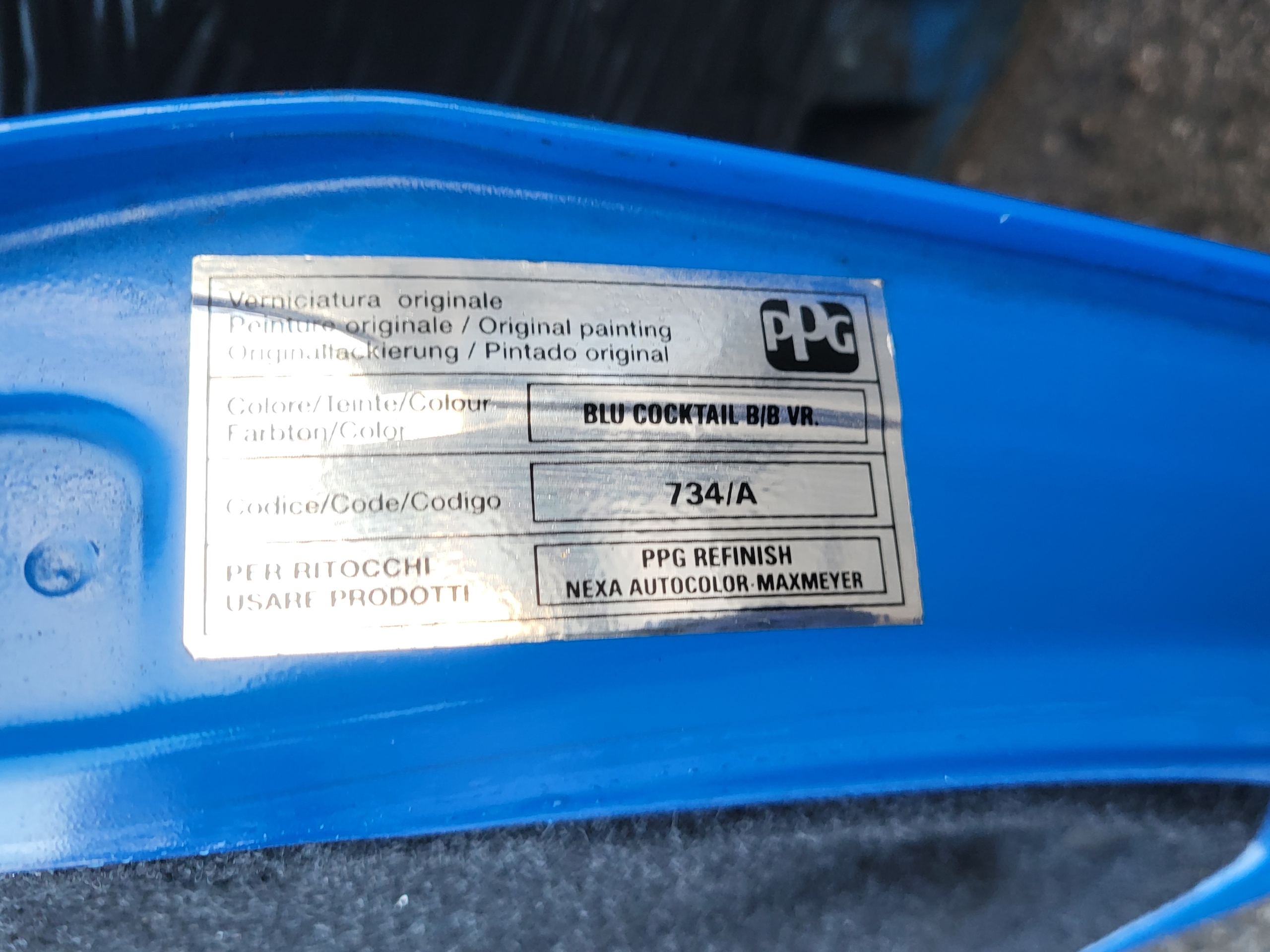 boot doors boot window lock FIAT PANDA II 2 169 original complete