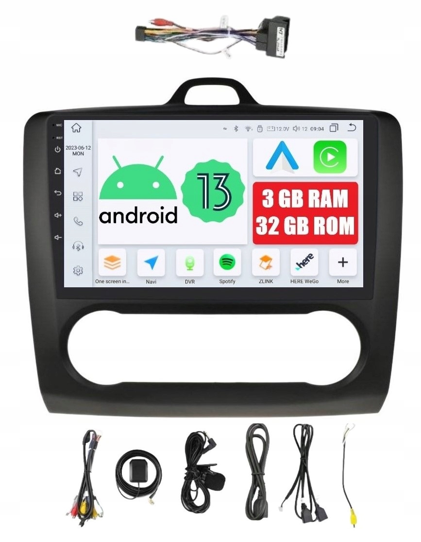 Navigace Rádio 2DIN Android Ford Focus MK2 2 II 3/32 Gb Dsp Carplay