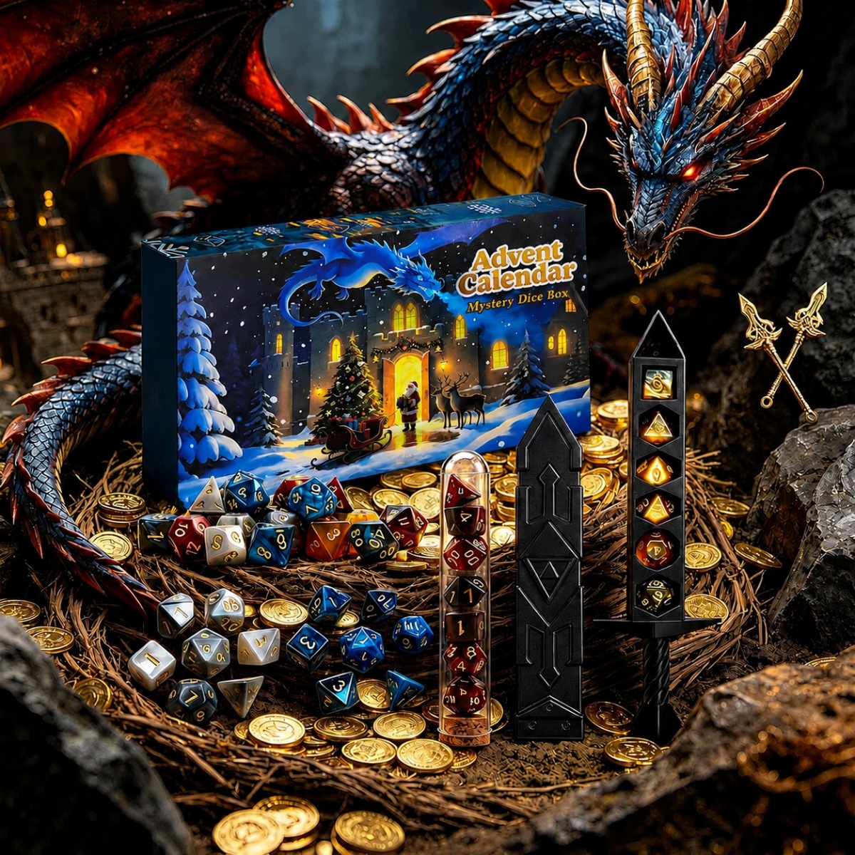 Адвент-календарь с игральными кубиками для D&D и настольных ролевых игр — фото 3