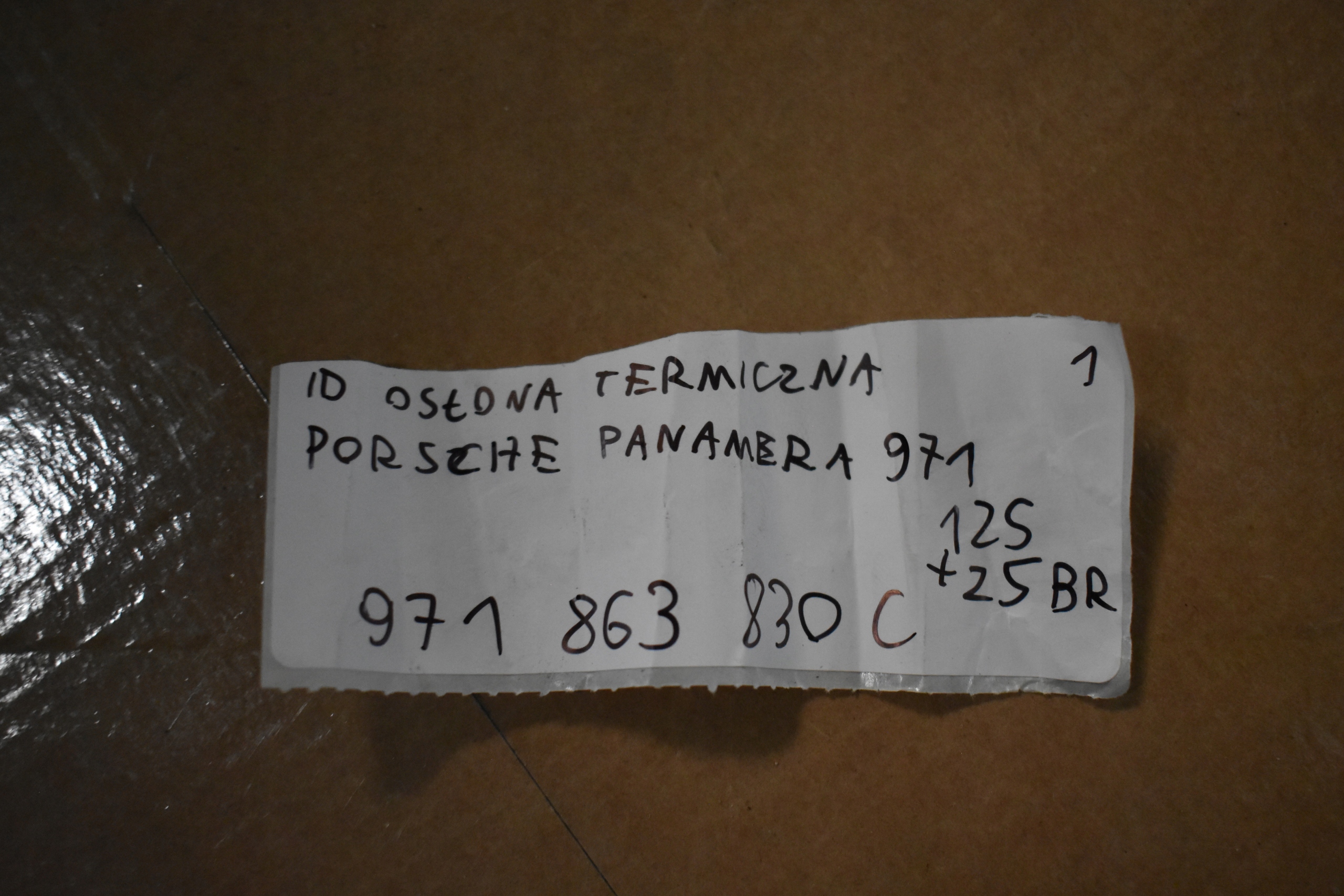 IDEALNA Blende Abdeckung TERMICZNA PORSCHE PANAMERA 971 1 9