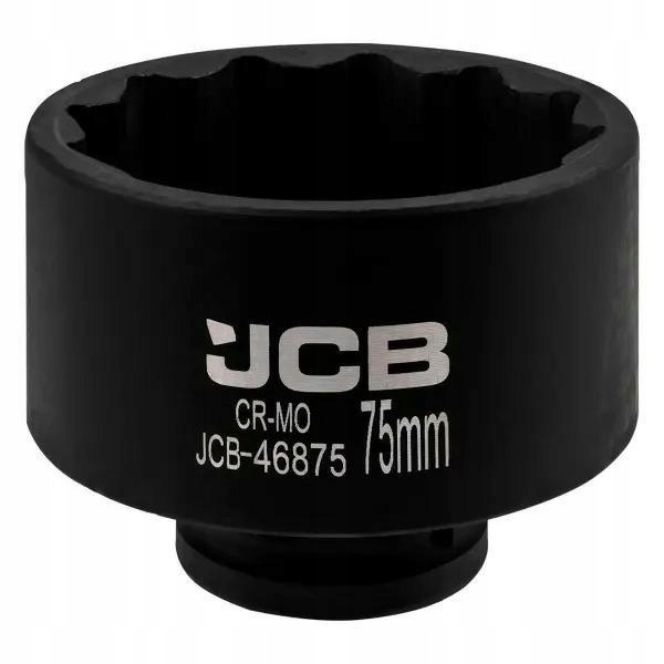 Jcb Nasadka udarowa 3/4" 75mm 12-kątna Cr-Mo Klucz nasadowy