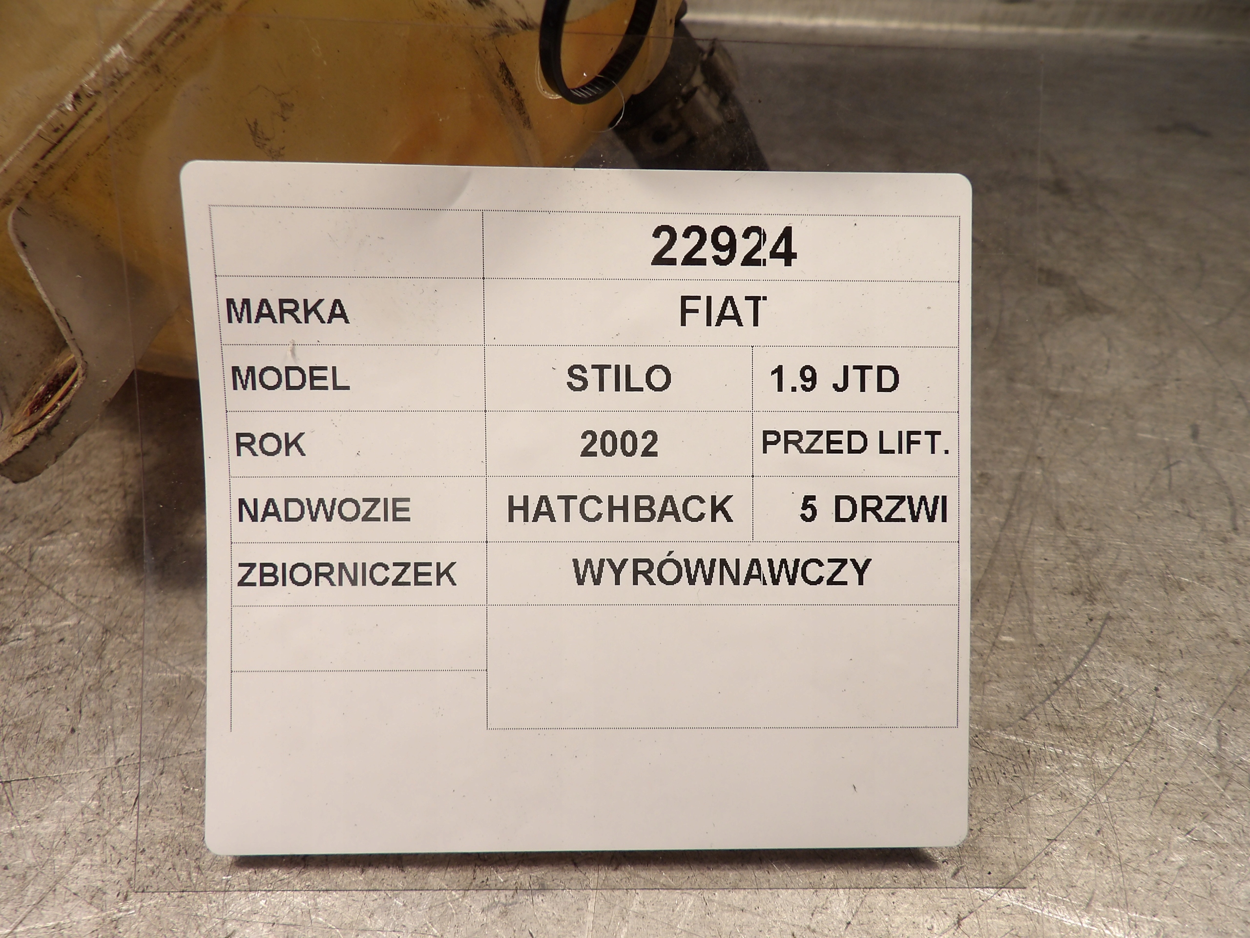 FIAT STILO SCHEIBENWASCHBEHÄLTER 1,9JTD 46797121
