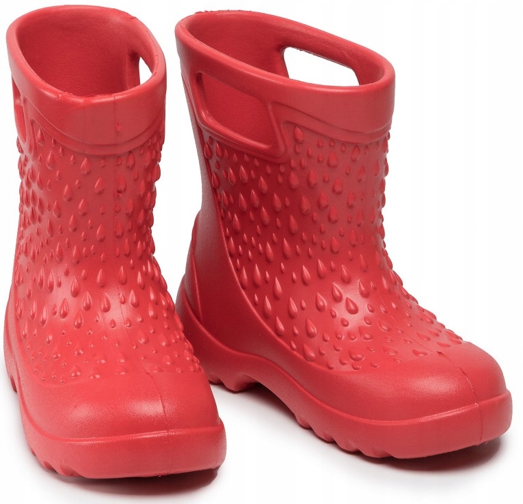 Kalosze Dla Dzieci Czerwone LEKKIE Ocieplane EVA Rozmiar 28