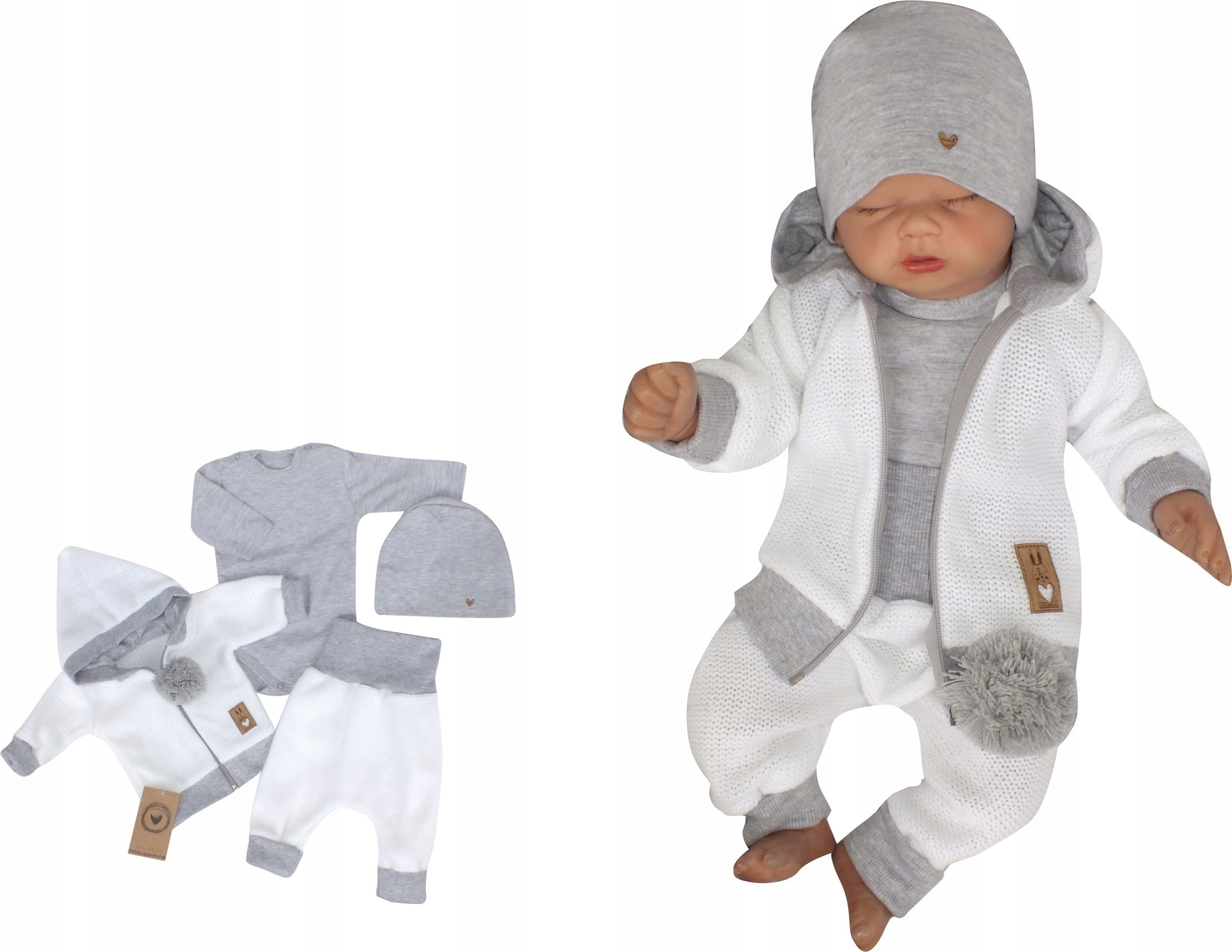 

Włóczkowy komplet dres 4-częściowy baggy 74