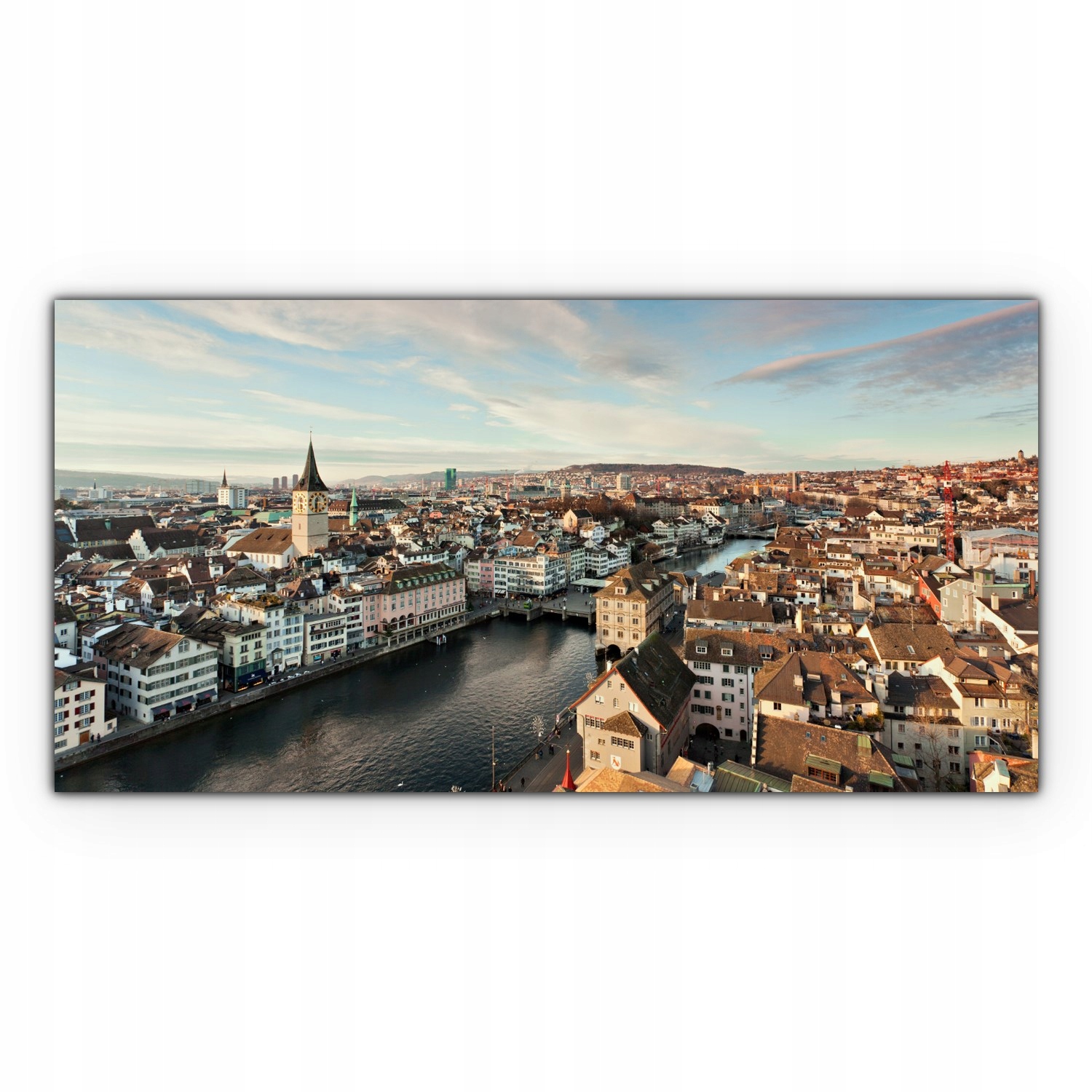 

Canvas na ramie ścienny 120x60 Zurych Rzeka Miasto