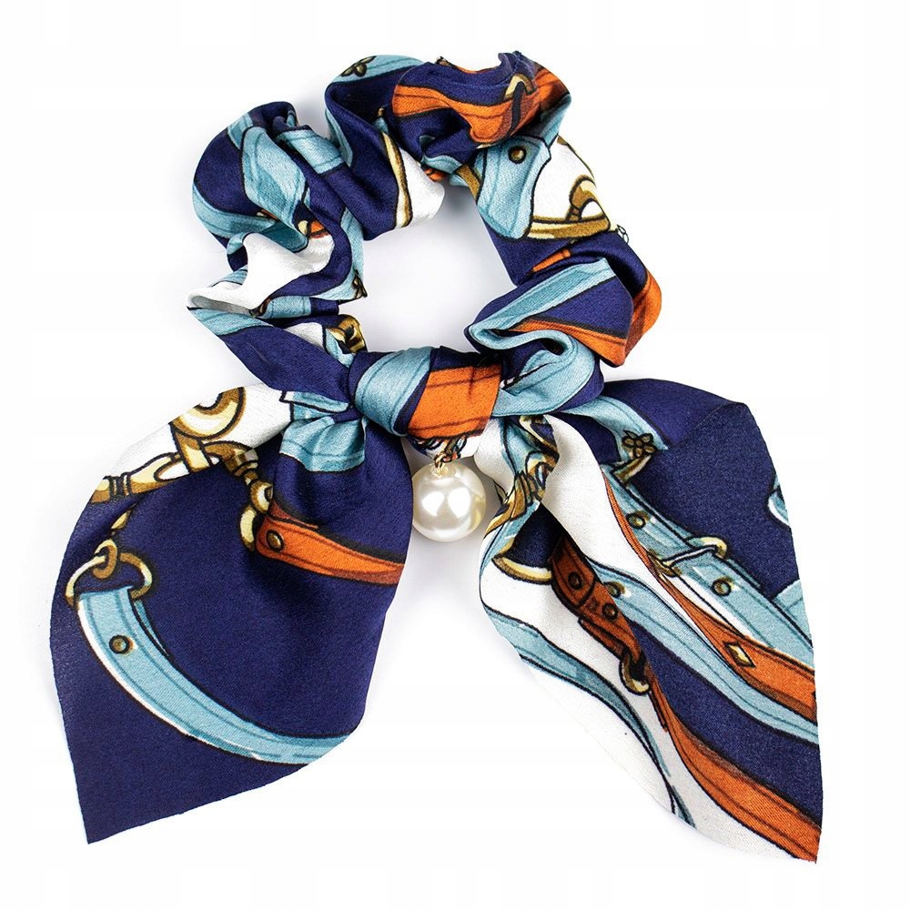 

Gumka Do Włosów apaszka Scrunchie perła Frotka