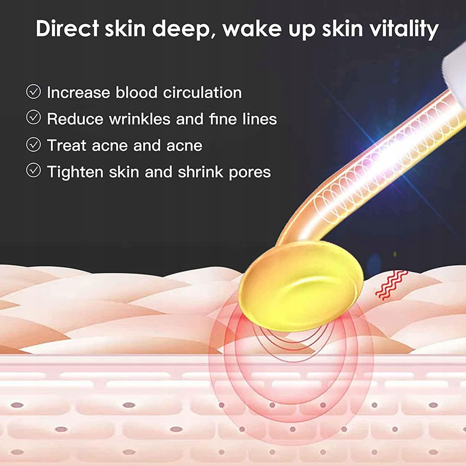 DERMA WAND DARSONVAL 4 ELEKTRODY ORYGINAL Model jhm-08a