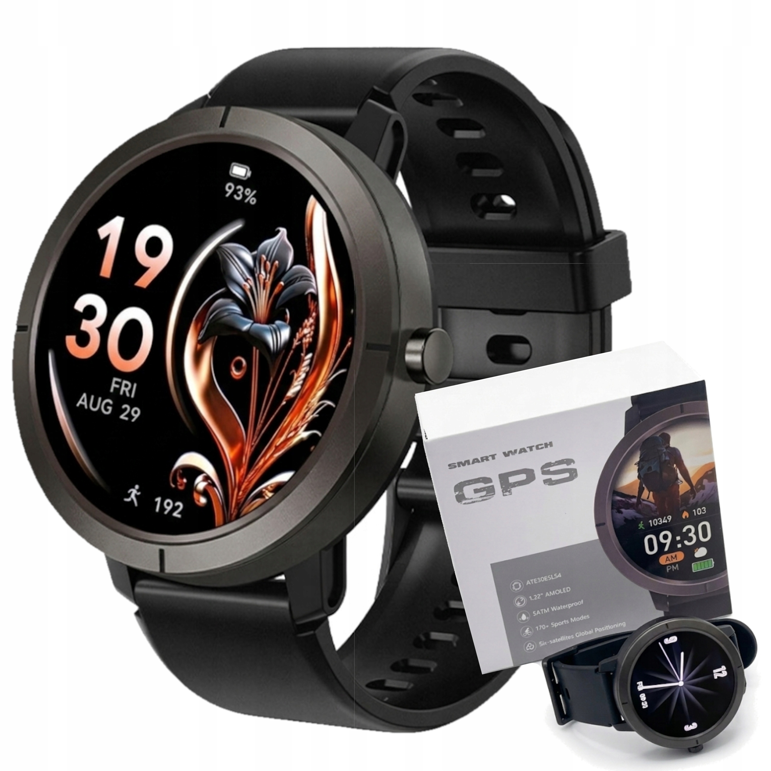 Smartwatch Damski Męski Premium 2026 Gps Amoled Rozmowy 5ATM Zestaw