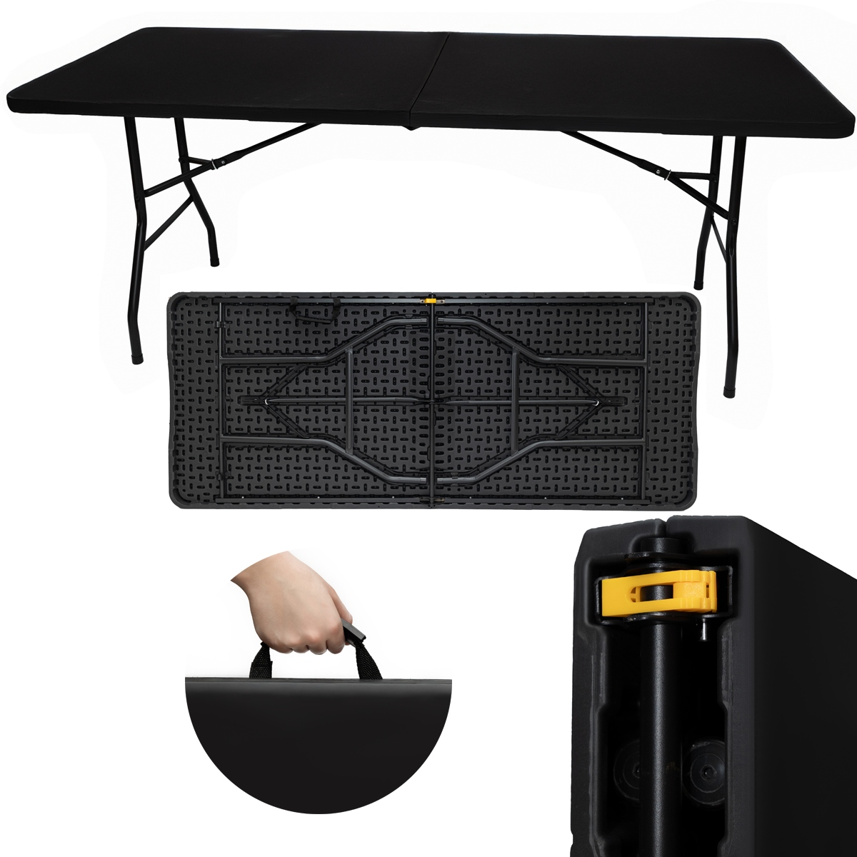 Stół Cateringowy Ogrodowy Składany W Walizkę 180CM Turystyczny Bankietowy