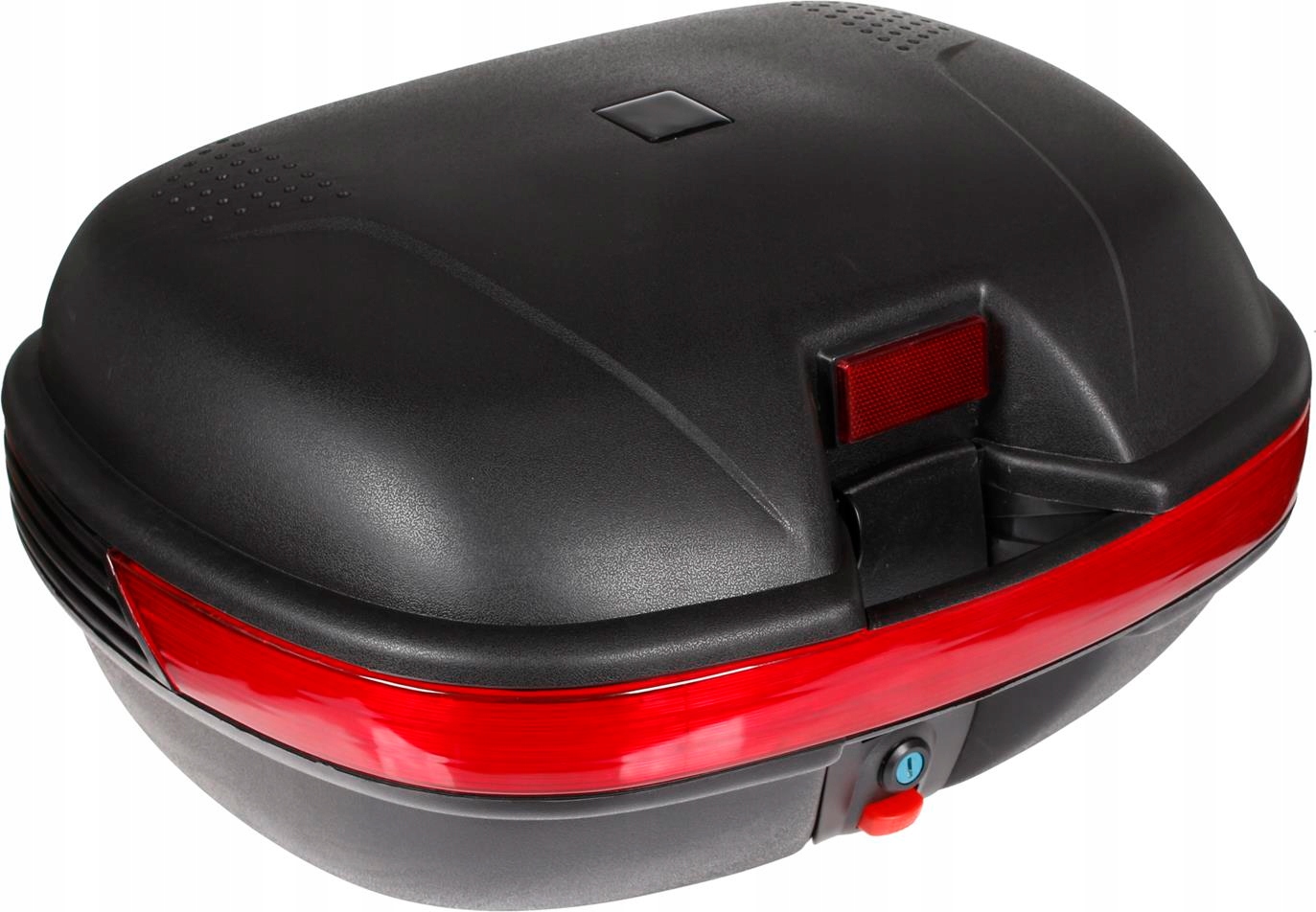 Motocyklový Kufr Moretti 43 L Dvě Voděodolné Přilby Kovová Deska Akce