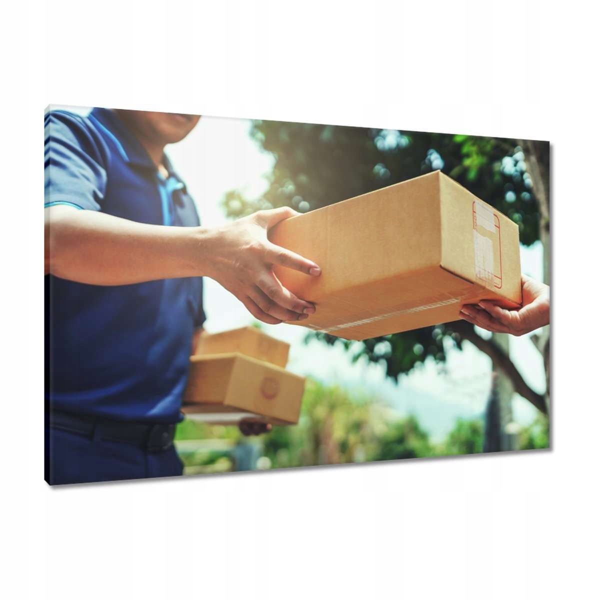 Obrazy 90x60 Doručení balíku kurýr