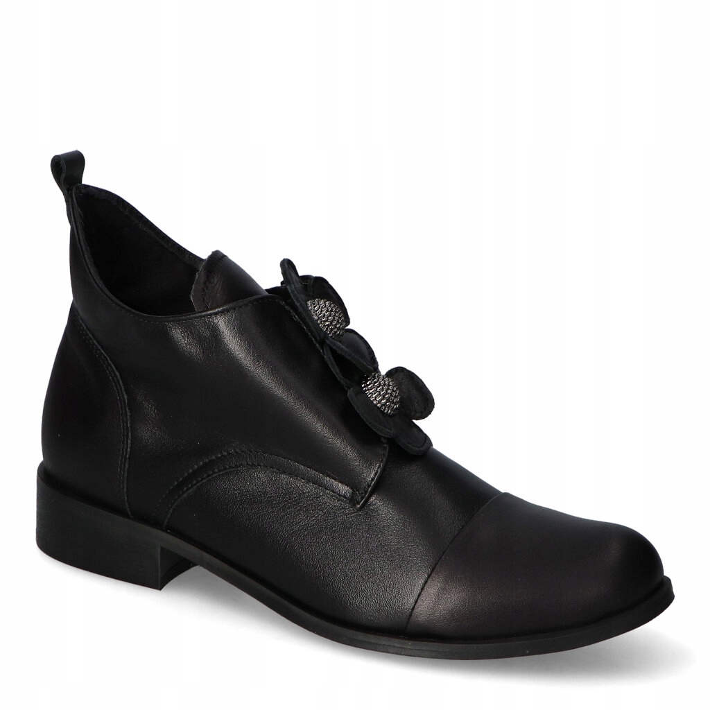 Kotníkové Kotníkové Boty Nicole 3080/001 Černé celozrnné 36