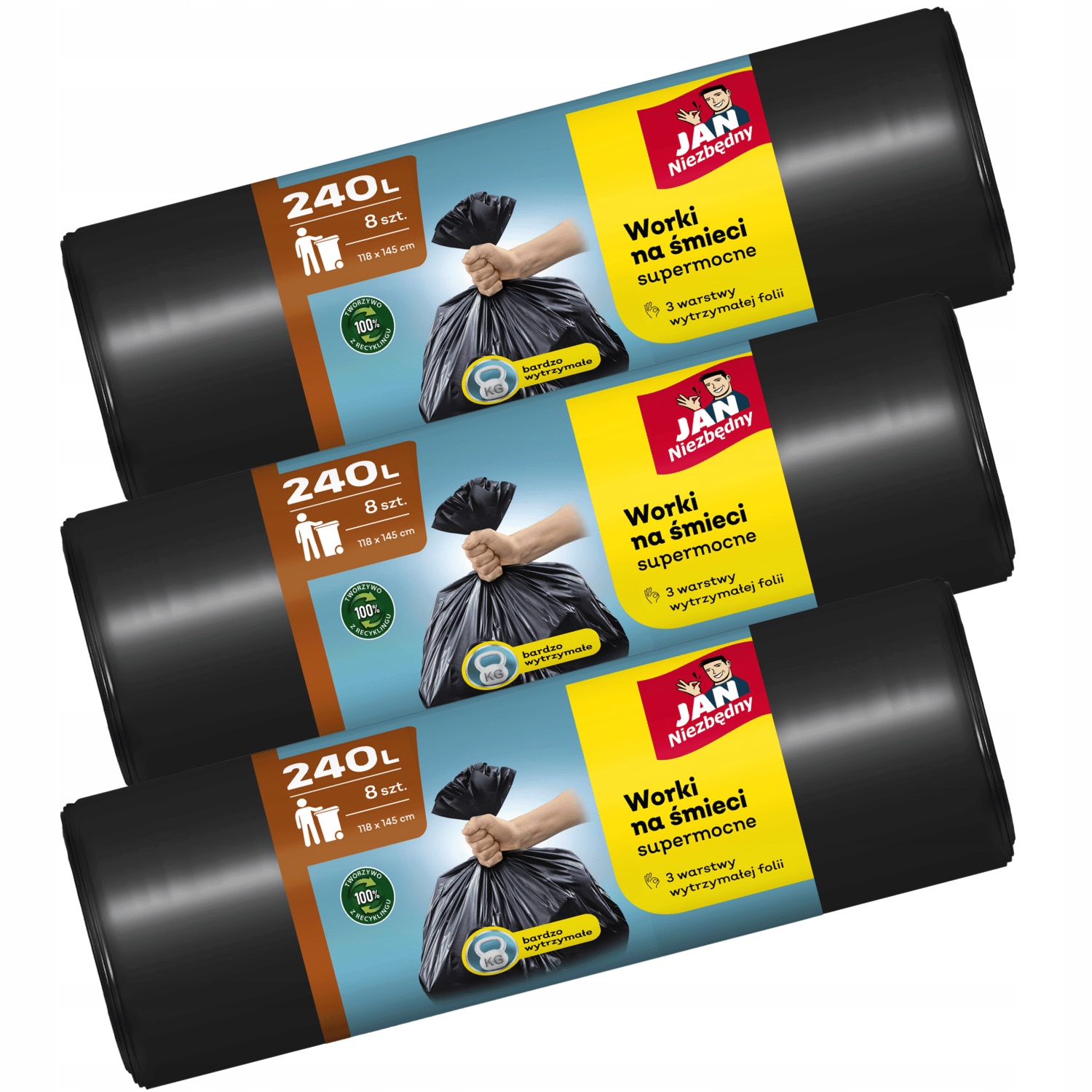 Levně Jan Niezbędny Pytle Na Odpadky 240 LX24, Silné