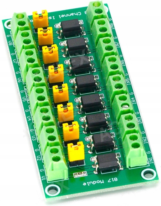 8 kanałowy moduł optoizolatora PC817 12V PLC - Sklep, Opinie, Cena w ...