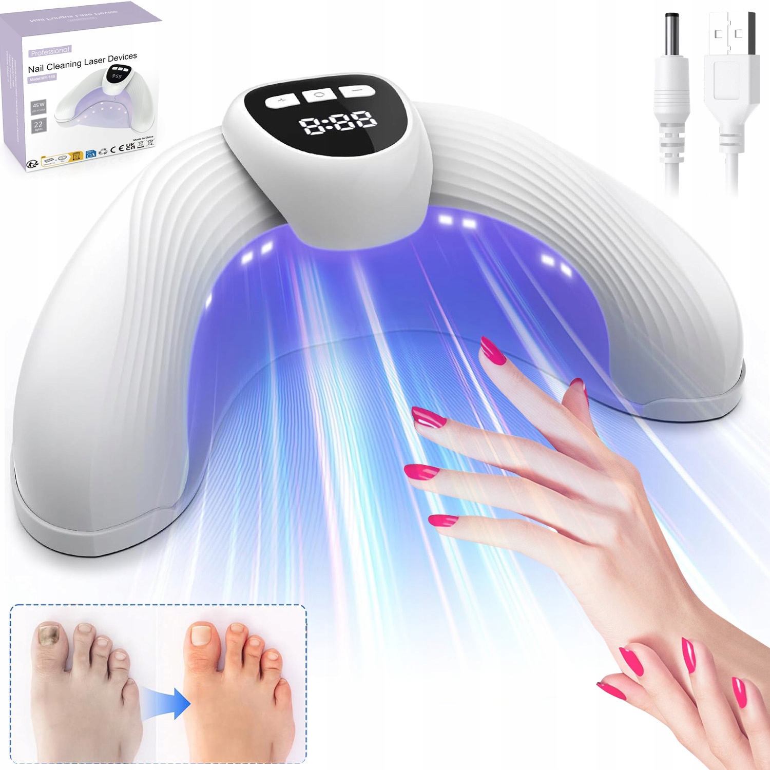 Laserové Zařízení Pro Léčbu Mykózy Nehtů, Snadno Ovladatelné, 700 Mah